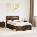 Lovos rėmas Rūkyta ąžuolas 135 x 190 cm Kietos pu&scaron;ies mediena