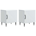 &Scaron;alia lovos spintelė 2 pcs Balta 43 x 34,5 x 50 cm