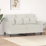 Dvivietė sofa, kreminės spalvos, 120cm, aksomas