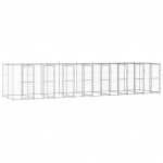 Lauko voljeras &scaron;unims, galvanizuotas plienas, 19,36m&sup2;