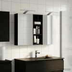 Vonios spintos komplektas su lentyna 3 pcs 80 x 10,5 x 50 cm