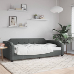 Sofa, tamsiai pilkos spalvos, 90x200cm, audinys