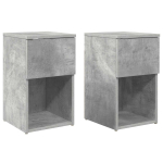 Lovos spintelė 2 pcs Betono pilka 29 x 31,5 x 49 cm