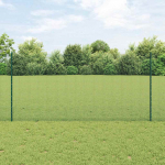 Tvora su stulpais Žalia 1,2 x 10 m Plienas ir PVC