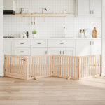 &Scaron;unų varteliai su sulankstomomis durelėmis, 4 panelės, 320 cm, tuopos mediena