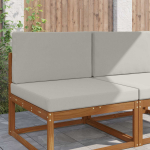 Lauko sofa pagalvėlė 2 pcs Pilka Poliesteris
