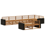 Lauko sofos komplektas 8 pcs Natūrali