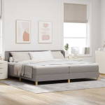 Kiemas lova su čiužiniu Taupe 200 x 200 cm audinys