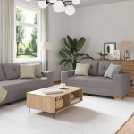Sofa 3 pcs Tortora 221 x 80 x 80 cm Lino mi&scaron;inio audinys