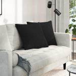 Sofa Pagalvės 2 pcs Juoda 50 x 50 cm audinys