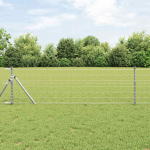 Tvora su stulpais Sidabro 0,4 x 10 m Plienas ir PVC