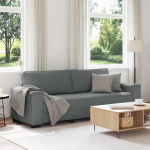 Trivietė sofa, tamsiai pilka, 220x77x82 cm, audinys