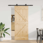 Slankios durys NARVIK 85 x 210 cm (152,5 cm) Natūrali ir juoda