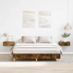 Lovos rėmas be čiužinio, dūminio ąžuolo, 140x200cm, mediena