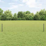 Tvora su stulpais Pilka 0,4 x 10 m Plienas ir PVC