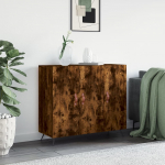 &Scaron;oninė spintelė, dūminio ąžuolo, 90x34x80cm, apdirbta mediena