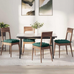 Sėdynių pagalvėlės 4 pcs Tamsiai žalia 40 x 40 x 6 cm audinys