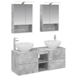 Vonios baldų rinkinys 5 pcs Betono pilka
