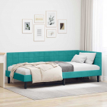 Kampinė lovos konstrukcija Turkio 100 cm x 200 cm Aksomas