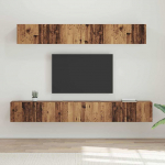 TV spintelių komplektas 5 pcs Senovinis medis Apdirbta mediena
