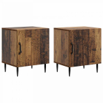 &Scaron;alia lovos spintelė 2 pcs Sendintos medienos 43 x 34,5 x 50 cm