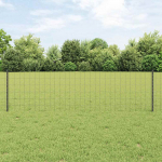 Tvora su stulpais Pilka 0,6 x 10 m Plienas ir PVC
