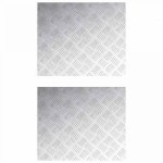 Laiptų danga Stačiakampio 2 pcs Sidabro 60 x 50 cm Aliuminis