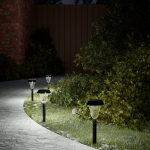 Solar Pathway &scaron;viestuvai su smaigaliais, 12vnt., baltos spalvos