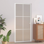 us durys, baltos, 93x201,5cm, matinis stiklas ir aliuminis