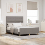 Lovos rėmas su galvūgalio Taupe 140 x 200 cm audinys