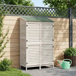 Sodo Sandėlys Balta 106 x 56 x 176,5 cm Kietasis pu&scaron;inis medis