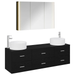 Vonios baldų rinkinys 4 pcs Juodojo ąžuolo