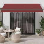 Automatinė i&scaron;traukiama markizė, bordo spalvos, 350x250cm
