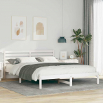 Lovos rėmas Balta 160 x 220 cm Kietos pu&scaron;ies mediena