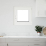 Požeminio lango RISOR Baltas 50 x 50 cm PVC ir stiklas