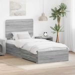 Lovos rėmas Pilkas Sonoma 75 x 190 cm Apdirbta mediena