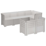 7-Vietis Sodo Sofa Ratanas PP Balta
