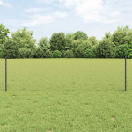 Tvora su stulpais Pilka 0,5 x 10 m Plienas ir PVC