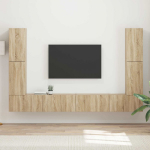 TV spintelių komplektas 8 pcs Sonoma ąžuolas Apdirbta mediena