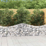 I&scaron;lenkti gabiono krep&scaron;iai, 2vnt., 200x30x60/80cm, geležis