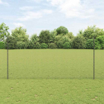Tvora su stulpais Pilka 1,6 x 10 m Plienas ir PVC