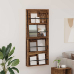 Žurnalų stovas su lentyna 2 pcs Senas medis 60 x 12 x 70 cm
