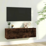 Sieninė televizoriaus spintelė, ąžuolo, 100x30x30 cm, mediena