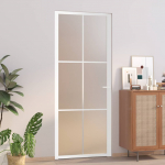 us durys, baltos, 83x201,5cm, matinis stiklas ir aliuminis