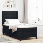LED Čiužinio Lova su čiužiniu Juoda 80 x 200 cm audinys