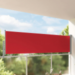 I&scaron;traukiama &scaron;oninė kiemo pertvara, raudonos spalvos, 100x300cm