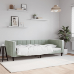 Sofa, &scaron;viesiai pilkos spalvos, 90x200cm, aksomas