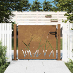 Sodo vartai, 100x75 cm, Corten plienas, žolės ra&scaron;tas