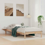 Lovos rėmas su &scaron;oninėmis stalelėmis Natūrali 80 x 220 cm