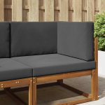 Lauko sofa pagalvėlė 3 pcs Antracitas Poliesteris